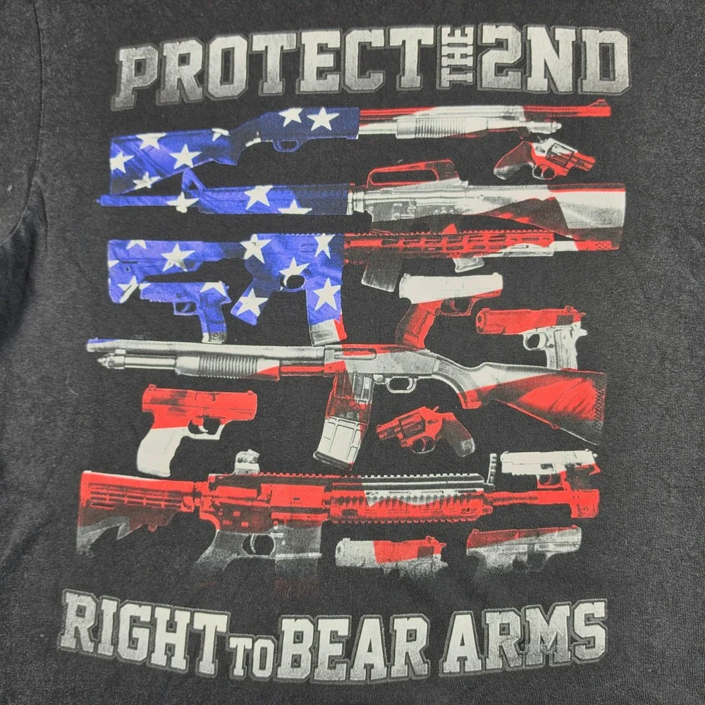 Protect‎ the 2nd Right to Bear Arms Delta Pro Weight T-Shirt Mens L Excellent
